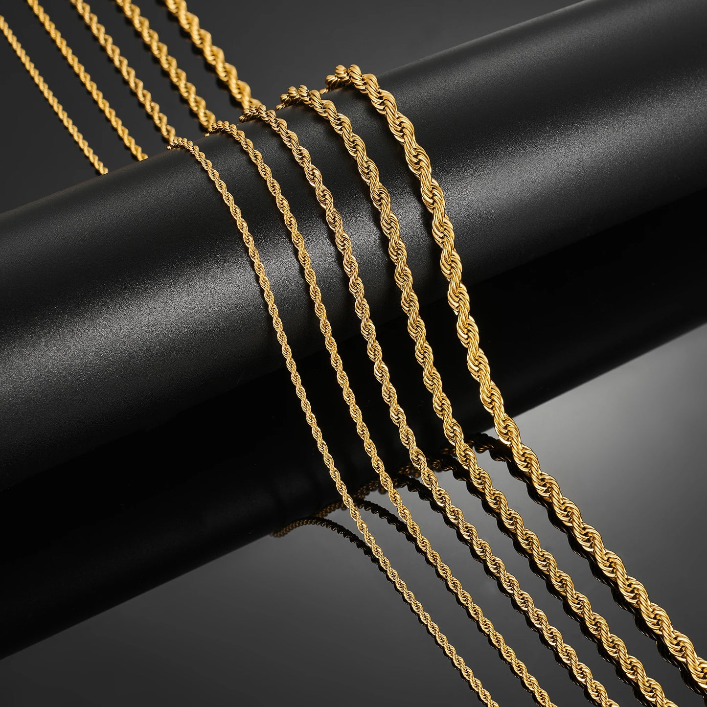✨ KINGGOLD™ Iced-Out Rope Chain Necklace – 6mm Edition ✨