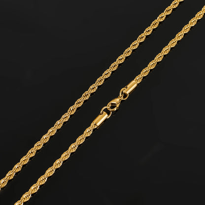 ✨ KINGGOLD™ Iced-Out Rope Chain Necklace – 6mm Edition ✨