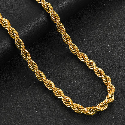 ✨ KINGGOLD™ Iced-Out Rope Chain Necklace – 6mm Edition ✨