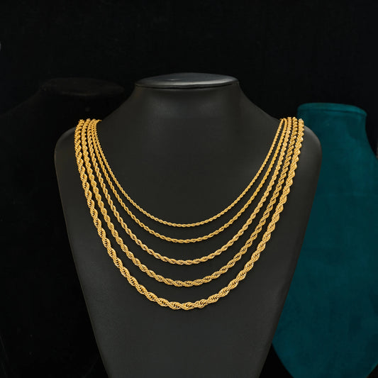 Luxury Gold-Plated Rope Necklaces – Perfect for Layered Looks