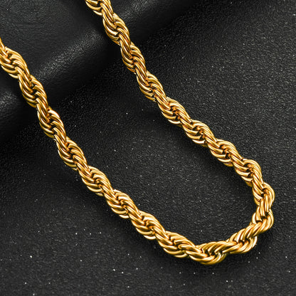 ✨ KINGGOLD™ Iced-Out Rope Chain Necklace – 6mm Edition ✨