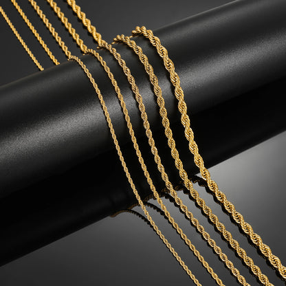✨ KINGGOLD™ Iced-Out Rope Chain Necklace – 6mm Edition ✨
