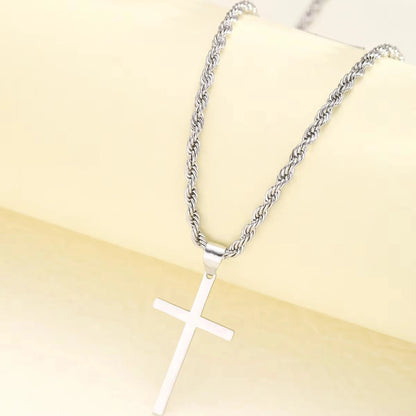 Elegant Cross Necklace – Gold & Silver Plating