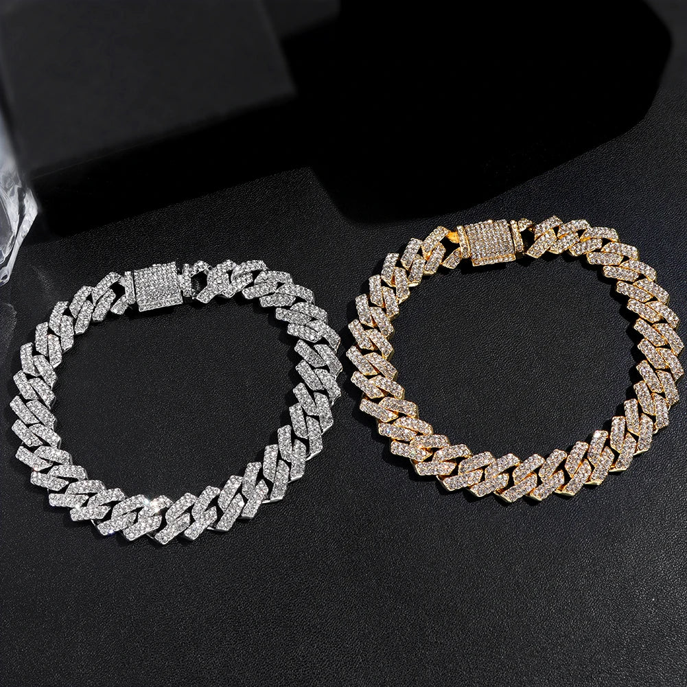 Luxury Gold/Silver Plated Cuban Bracelet – Dazzling Hip Hop Jewelry