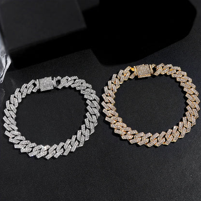 Luxury Gold/Silver Plated Cuban Bracelet – Dazzling Hip Hop Jewelry