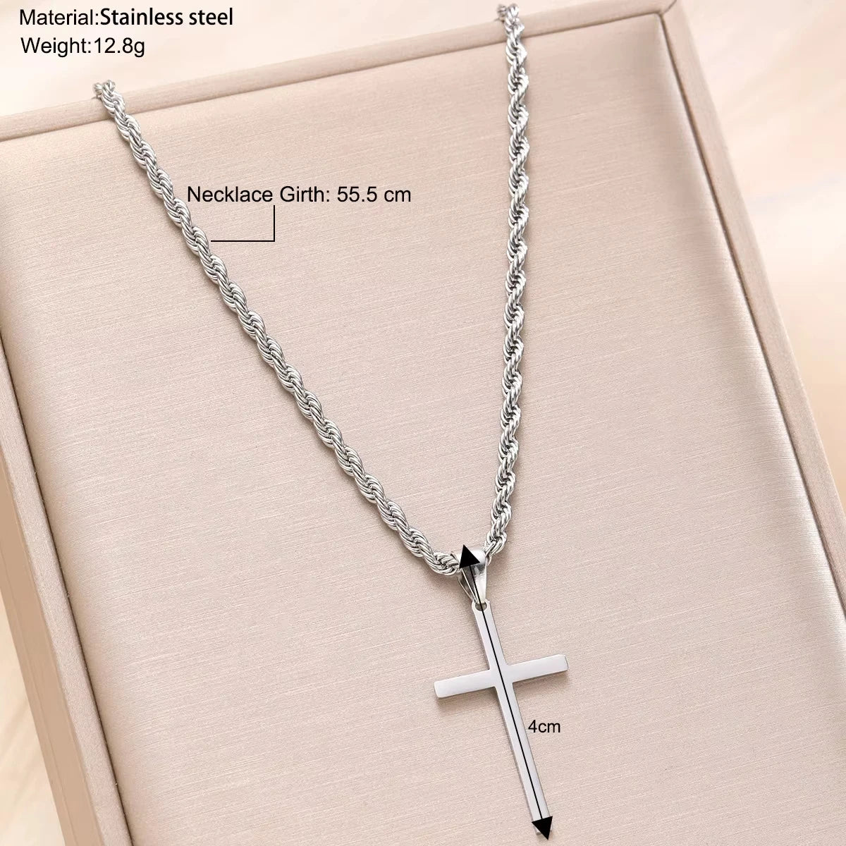 Elegant Cross Necklace – Gold & Silver Plating