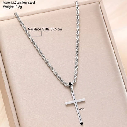 Elegant Cross Necklace – Gold & Silver Plating