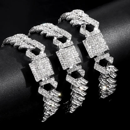 Luxury Gold/Silver Plated Cuban Bracelet – Dazzling Hip Hop Jewelry