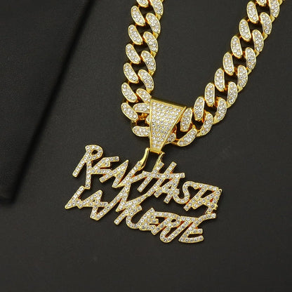 Luxury "Real Hasta La Muerte" Bling Necklace – Silver & Gold Plated Cuban Link