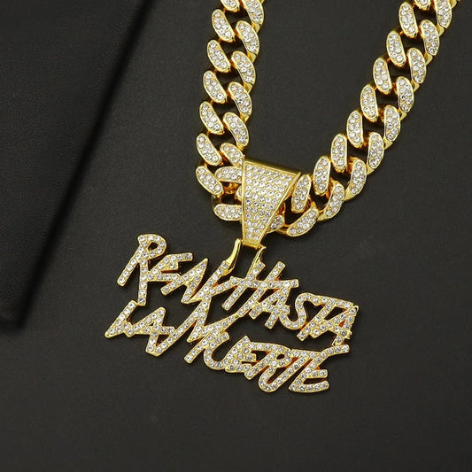Luxury "Real Hasta La Muerte" Bling Necklace – Silver & Gold Plated Cuban Link