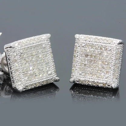 Luxury Square Stud Earrings – Iced Out Fashion Jewelry
