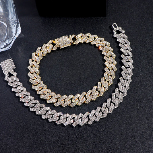 Luxury Gold/Silver Plated Cuban Bracelet – Dazzling Hip Hop Jewelry
