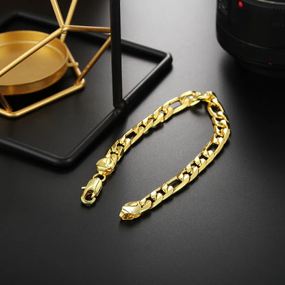 Luxury Gold & Silver Plated Cuban Link Bracelet – Timeless Style for Men & Women