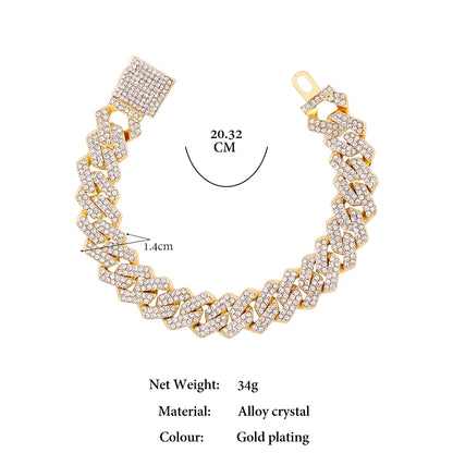 Luxury Gold/Silver Plated Cuban Bracelet – Dazzling Hip Hop Jewelry