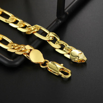 Luxury Gold & Silver Plated Cuban Link Bracelet – Timeless Style for Men & Women