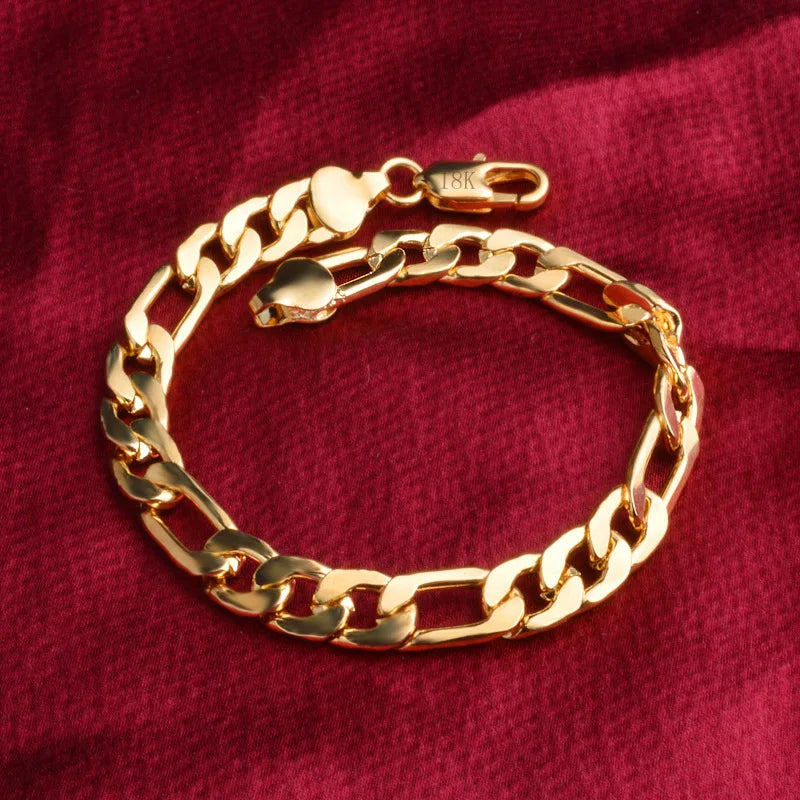 Luxury Gold & Silver Plated Cuban Link Bracelet – Timeless Style for Men & Women