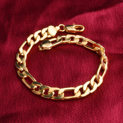 Luxury Gold & Silver Plated Cuban Link Bracelet – Timeless Style for Men & Women